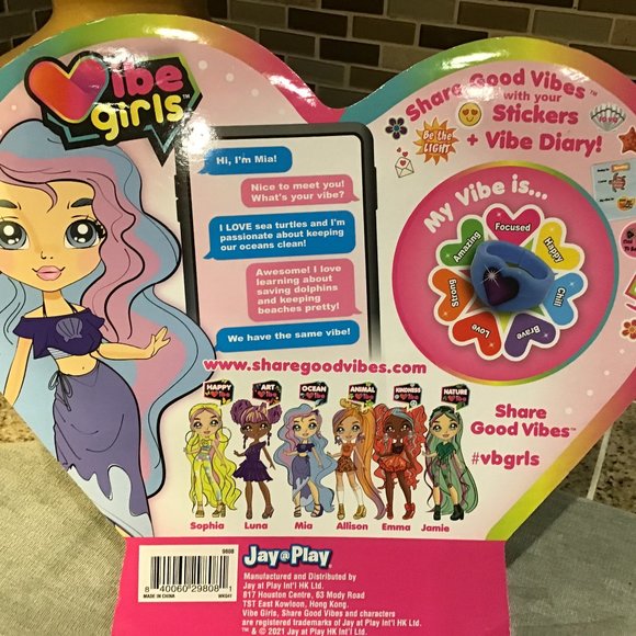Brand New Vibe Girls Mia Ocean Vibe Doll, Vibe Ring, 50 Stickers & Vibe Diary - Picture 2 of 2